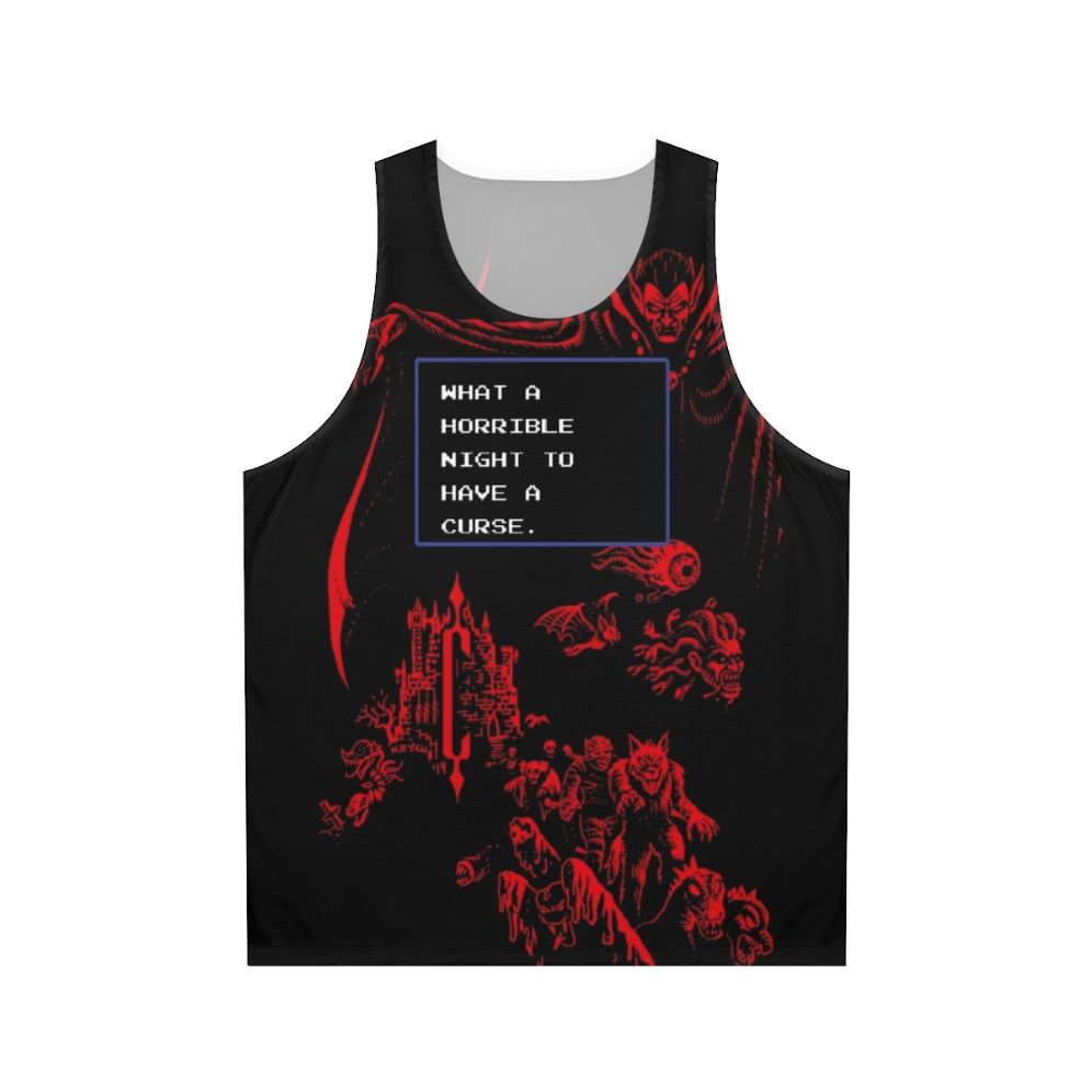 Pixel Art Unisex Castlevania Dracula Tank Top