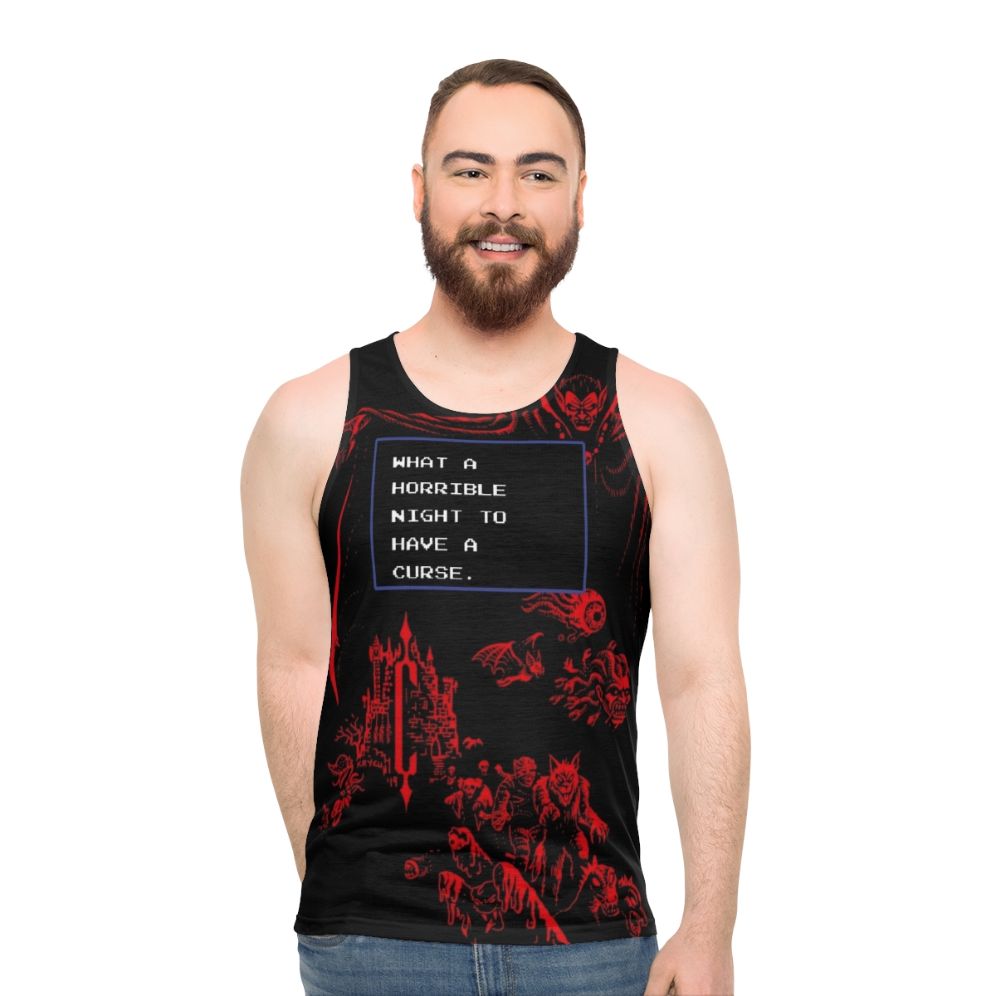 Pixel Art Unisex Castlevania Dracula Tank Top