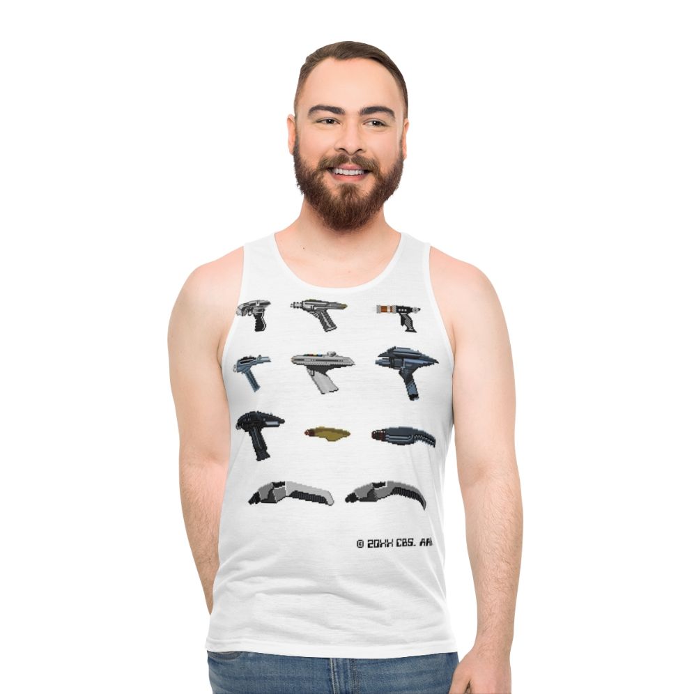 Pixel Star Trek Weapons Unisex Tank Top