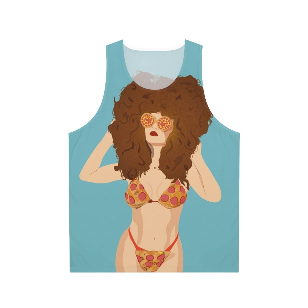 Unisex pizza bikini girl tank top