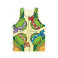 Retro pizza time ninja turtles unisex tank top