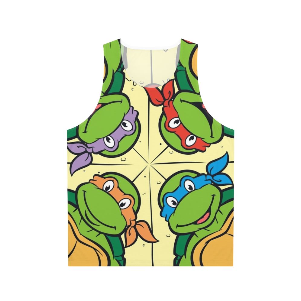 Retro pizza time ninja turtles unisex tank top