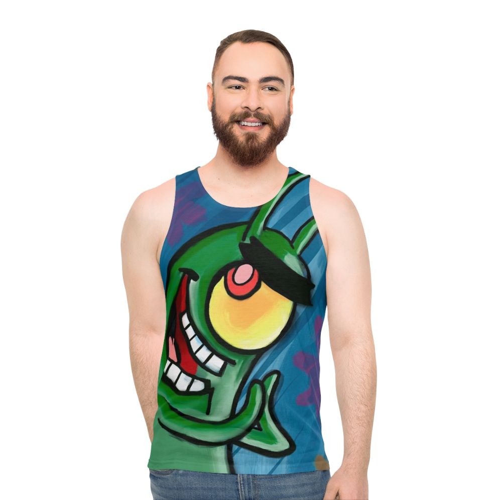 Plankton unisex tank top