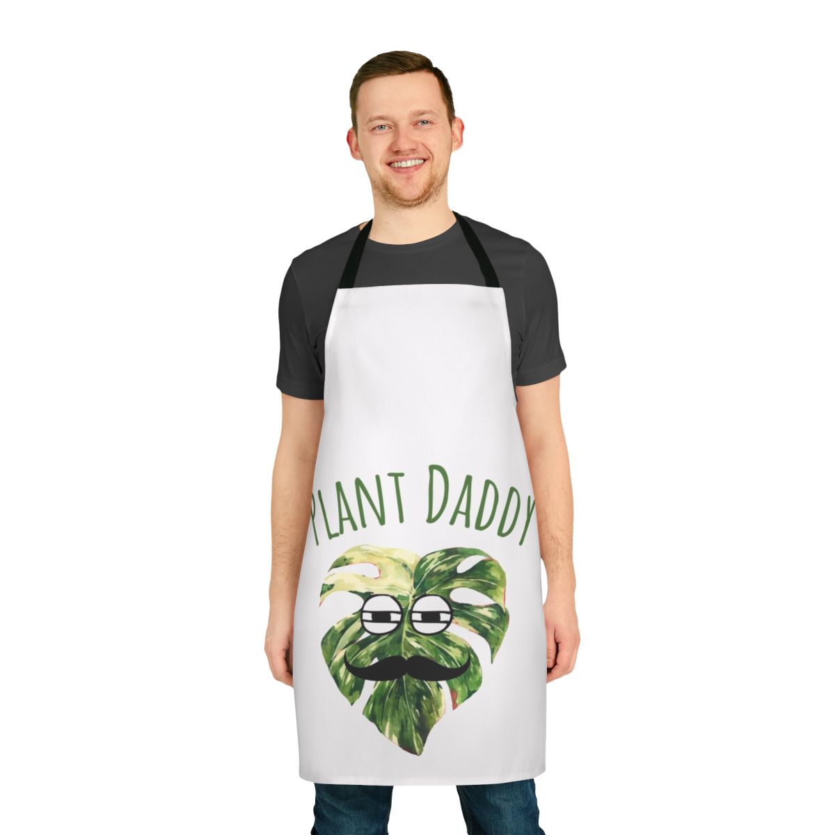 A stylish and functional apron featuring a "Plant Daddy" design, perfect for plant lovers and enthusiasts.
