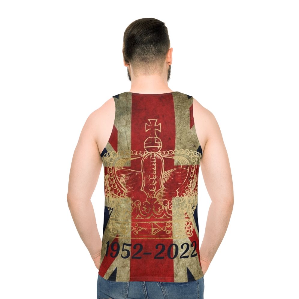 Platinum Jubilee Unisex Tank Top with Queen Elizabeth II and Union Jack Design