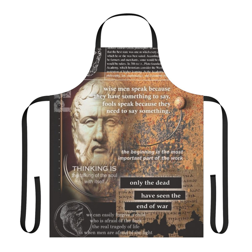 Plato-Inspired Apron featuring the famous ancient Greek philosopher