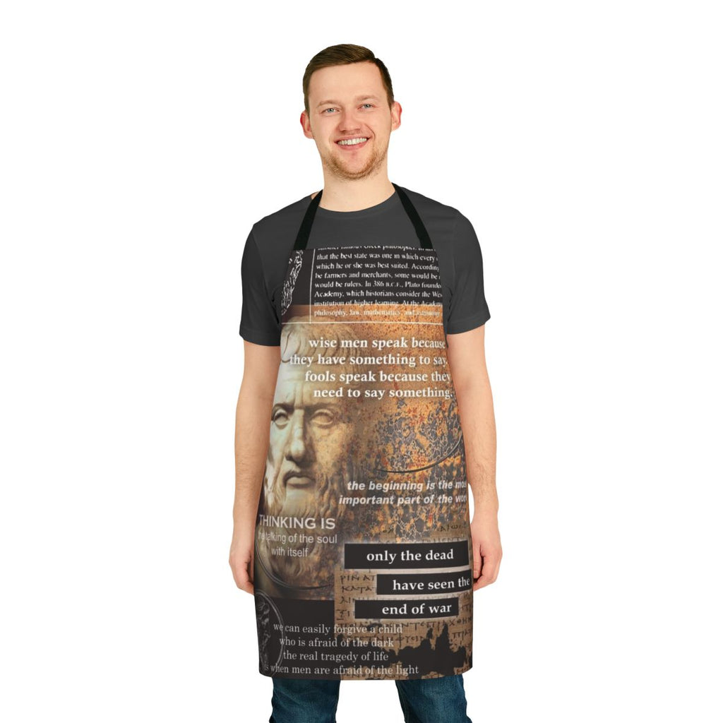 Plato-Inspired Apron featuring the famous ancient Greek philosopher