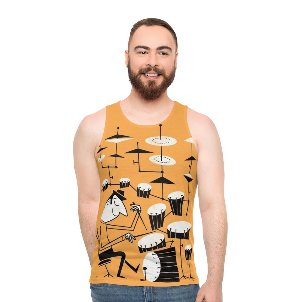 Unisex tank top with 'Play That Beat' graphic