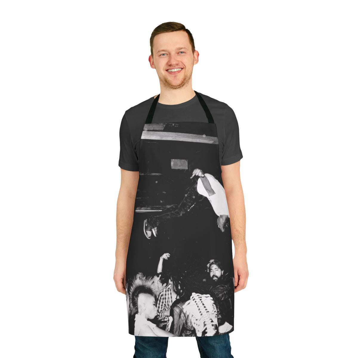 Playboi Carti inspired black kitchen apron with graphic design