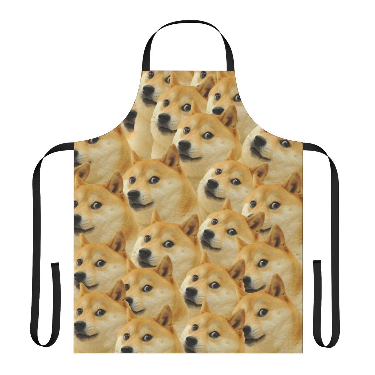 Doge-themed apron with cute dog graphic design