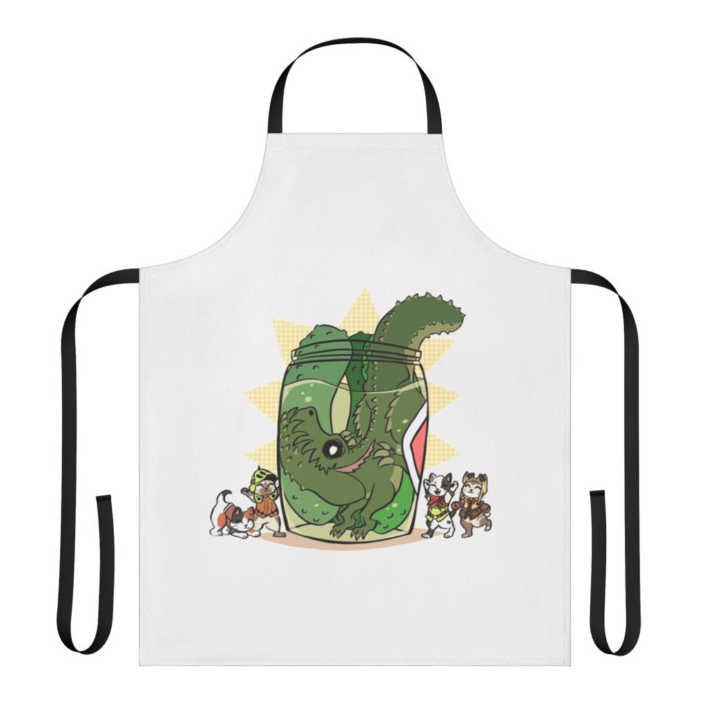 Playful monster-themed apron for kitchen and cooking