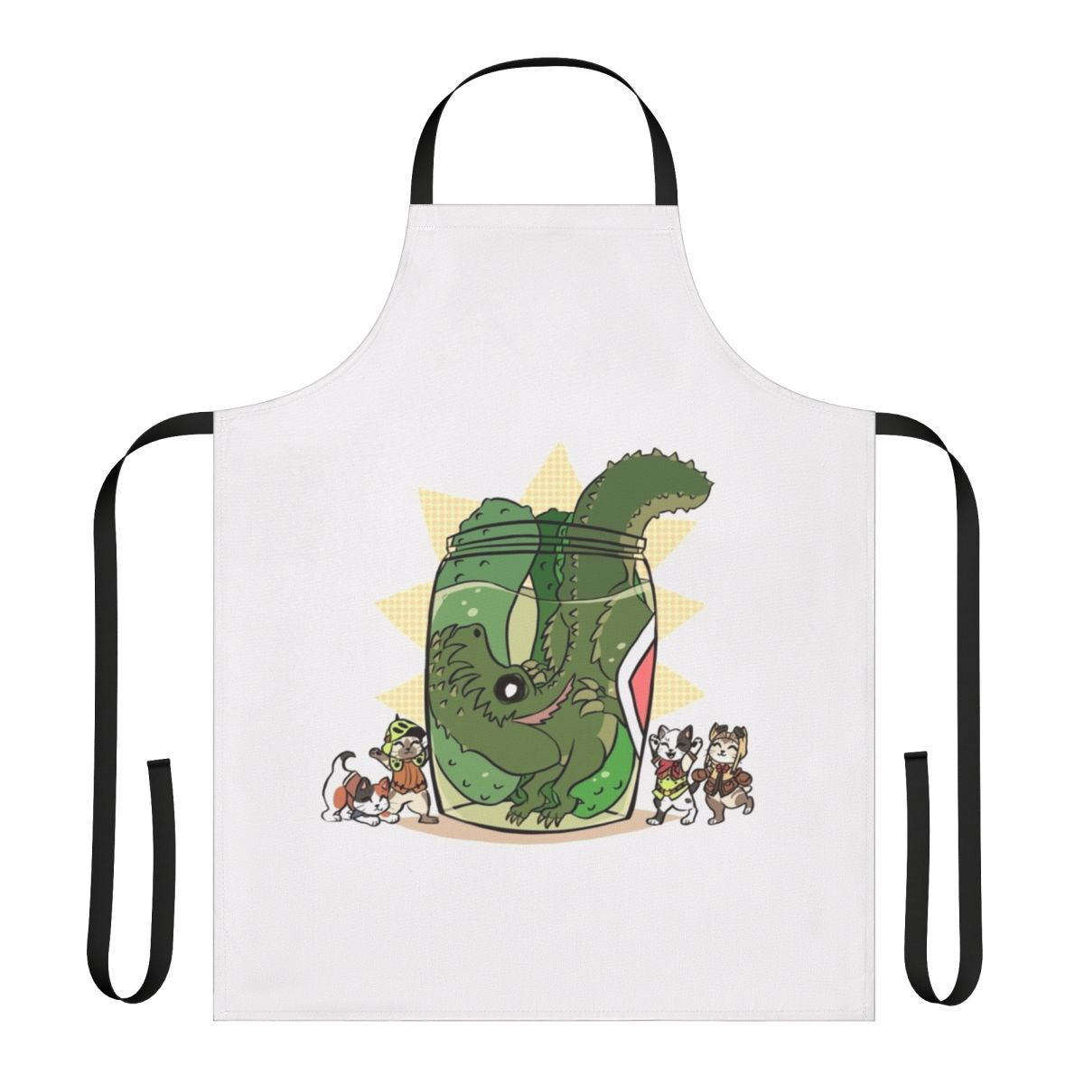 Playful monster-themed apron for kitchen and cooking