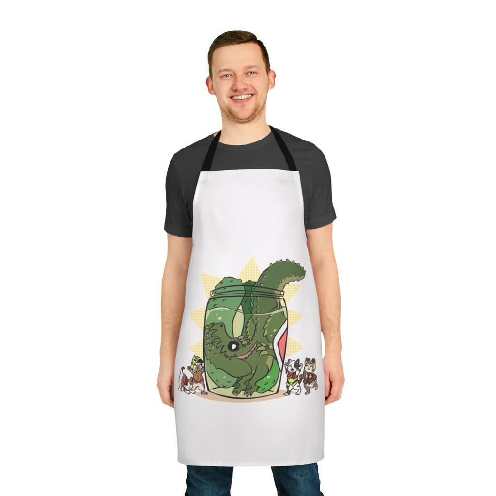 Playful monster-themed apron for kitchen and cooking
