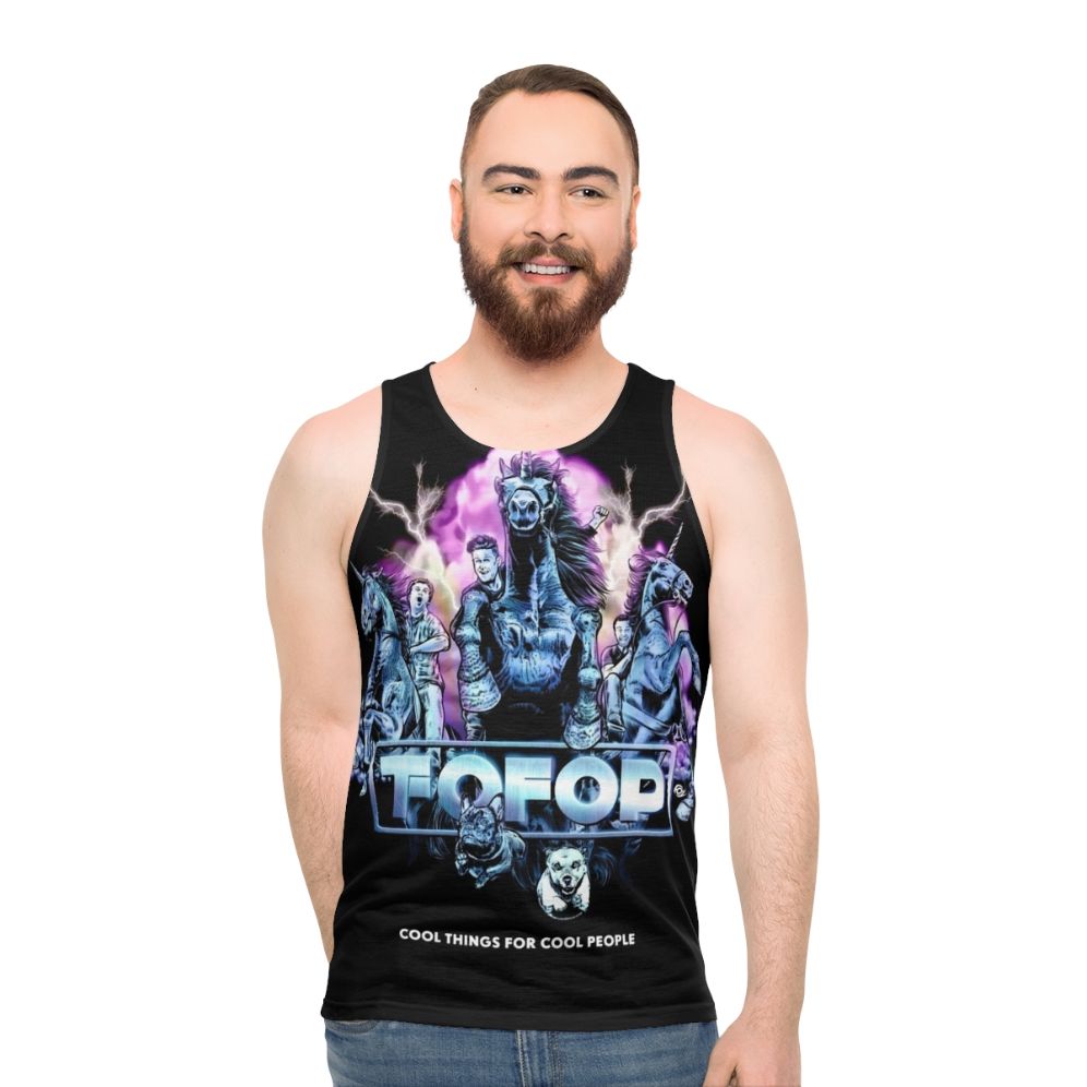 Podcast Fan Unisex Tank Top featuring Tofop Fofop Cool Things design