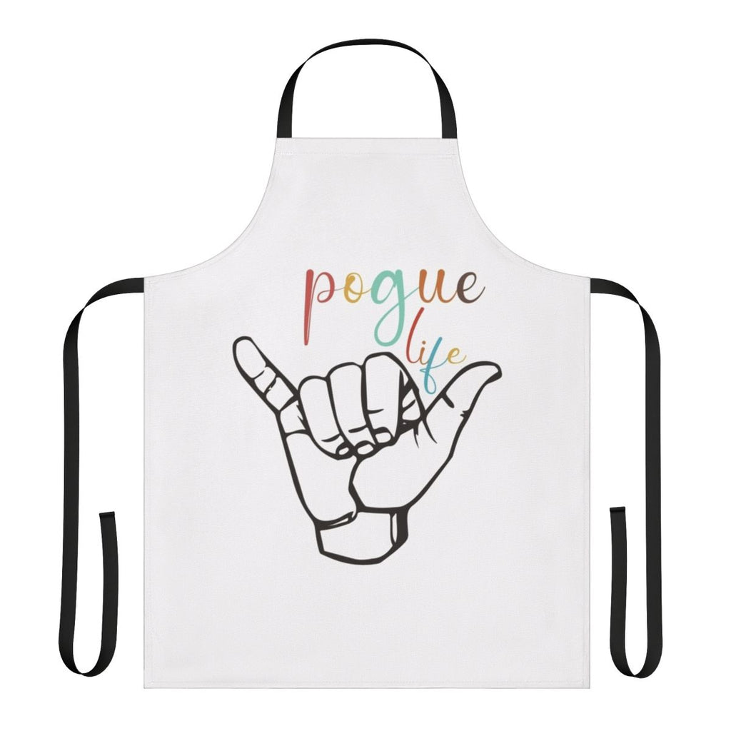 Pogue Life inspired coastal home apron featuring retro pop art design