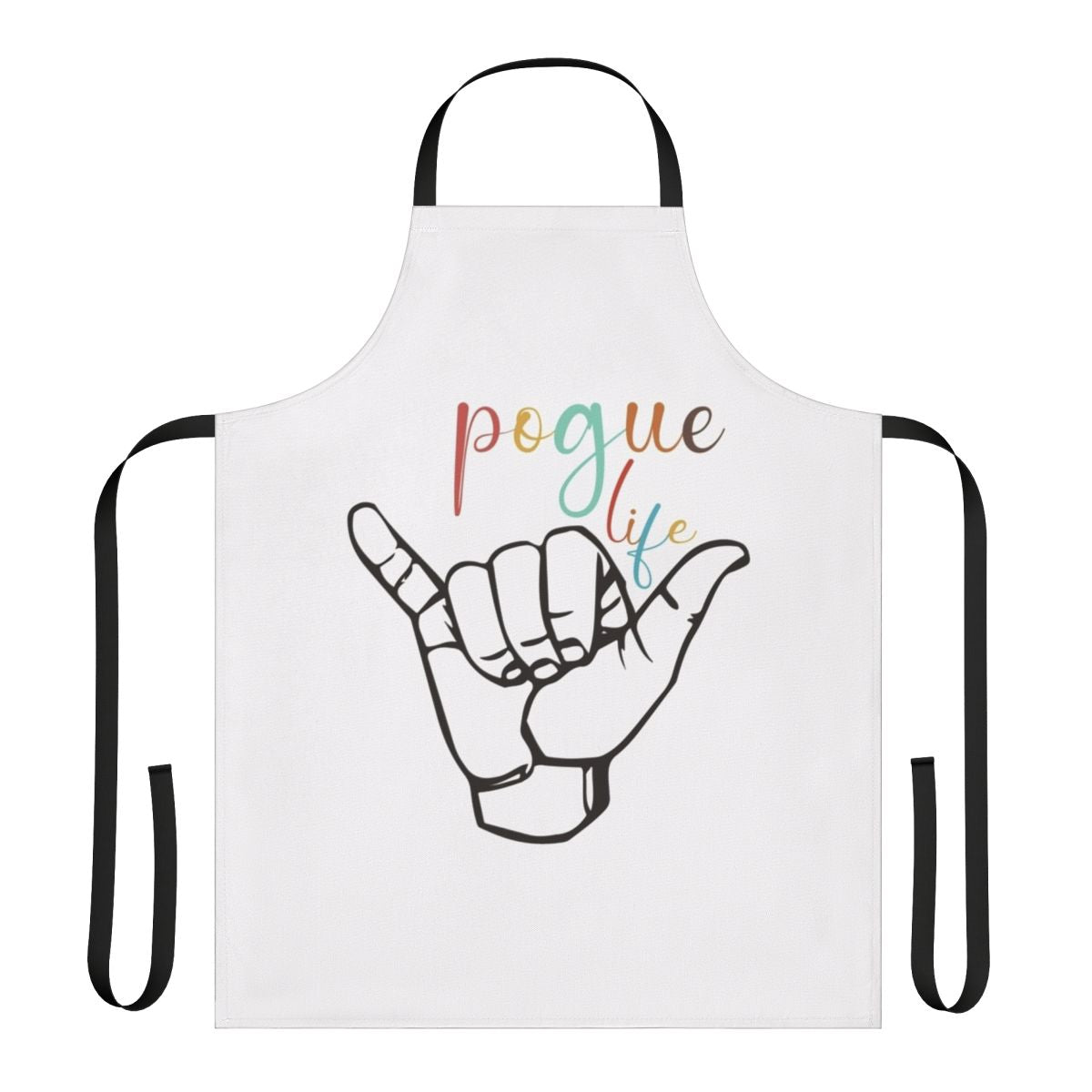 Pogue Life inspired coastal home apron featuring retro pop art design