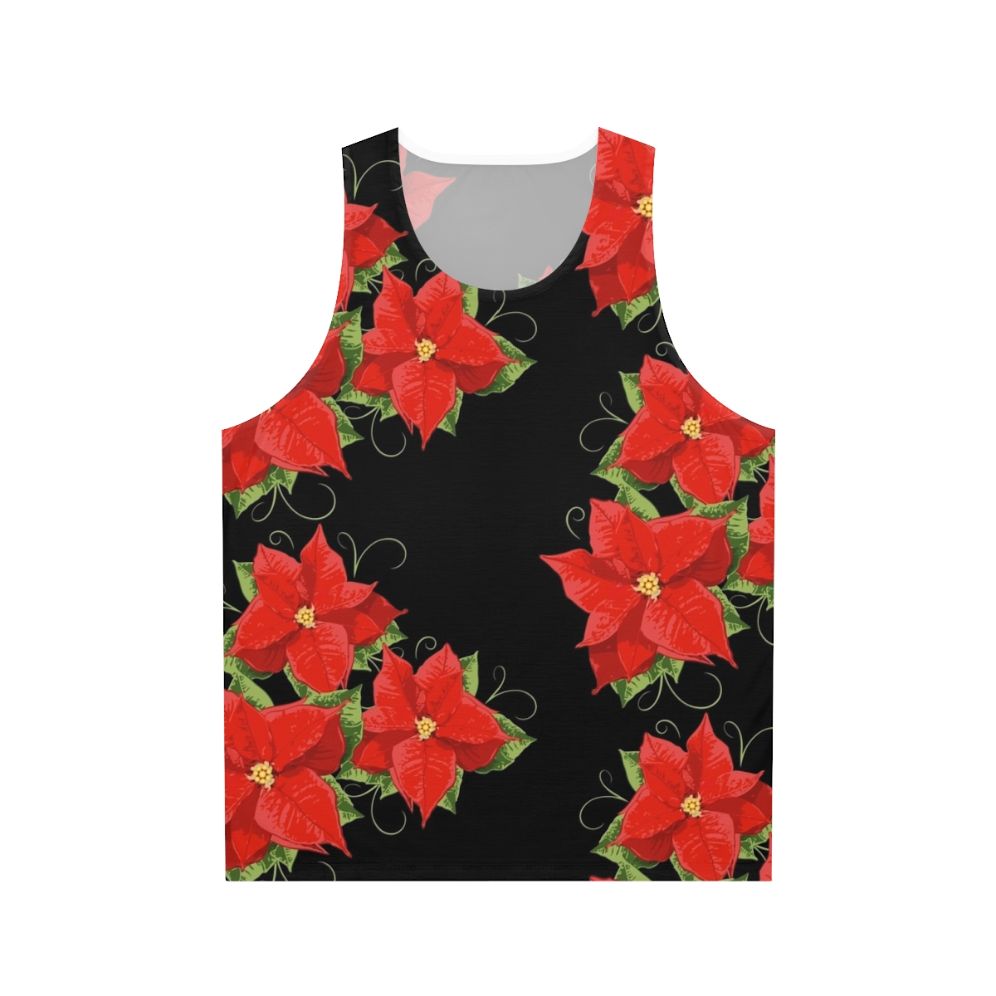 Poinsettia Christmas Flower Unisex Tank Top