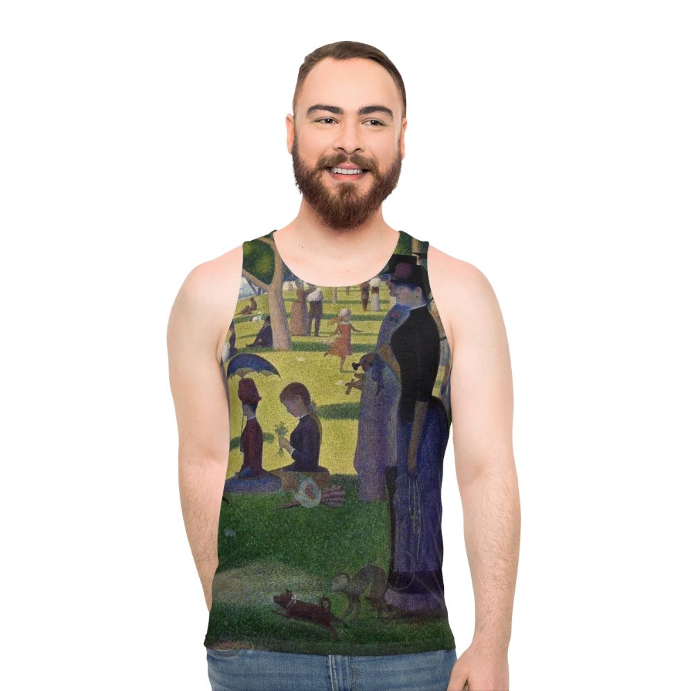 Pointillist Sunday Afternoon Unisex Tank Top