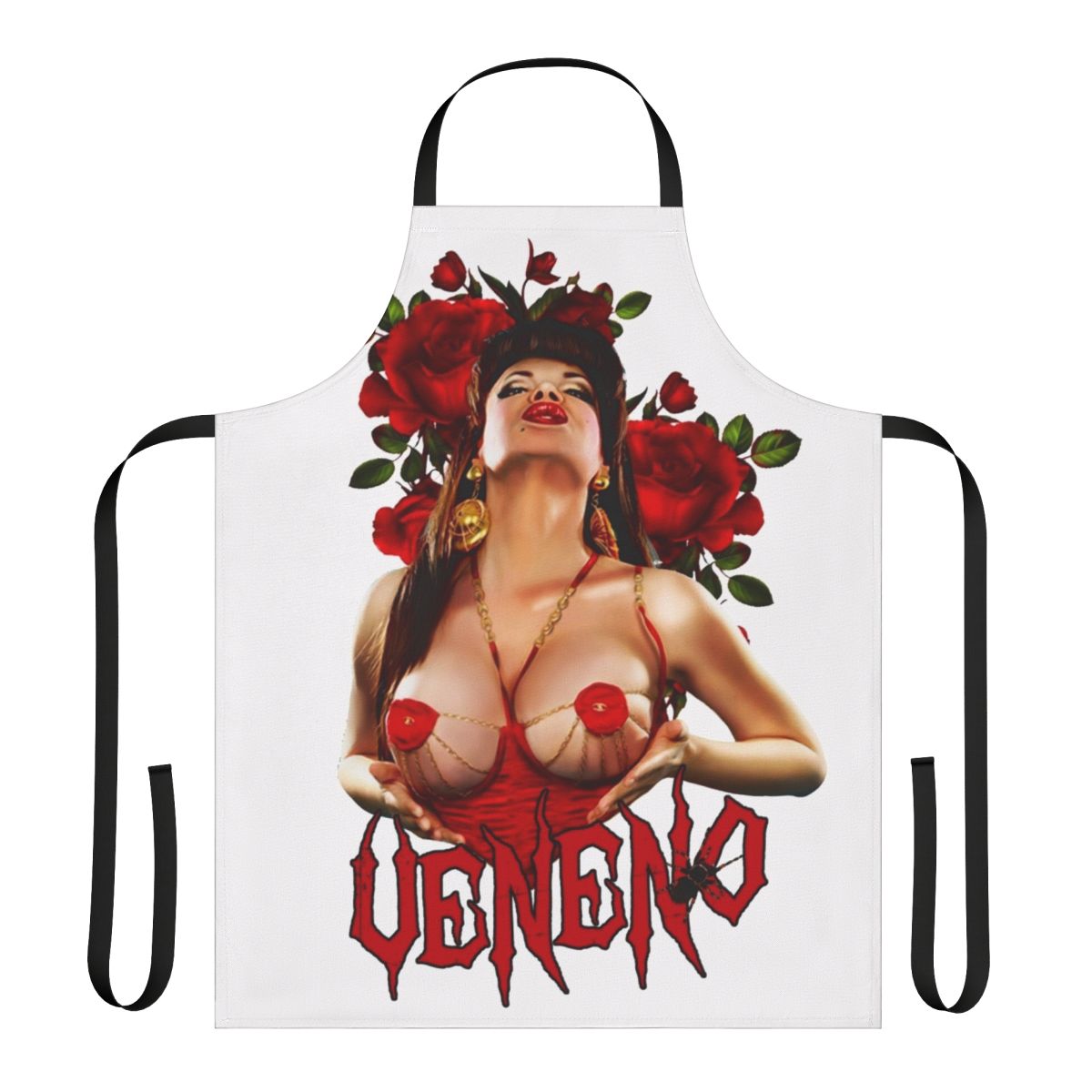 Poison-themed apron with LGBTQ+ and Mississippi-inspired design