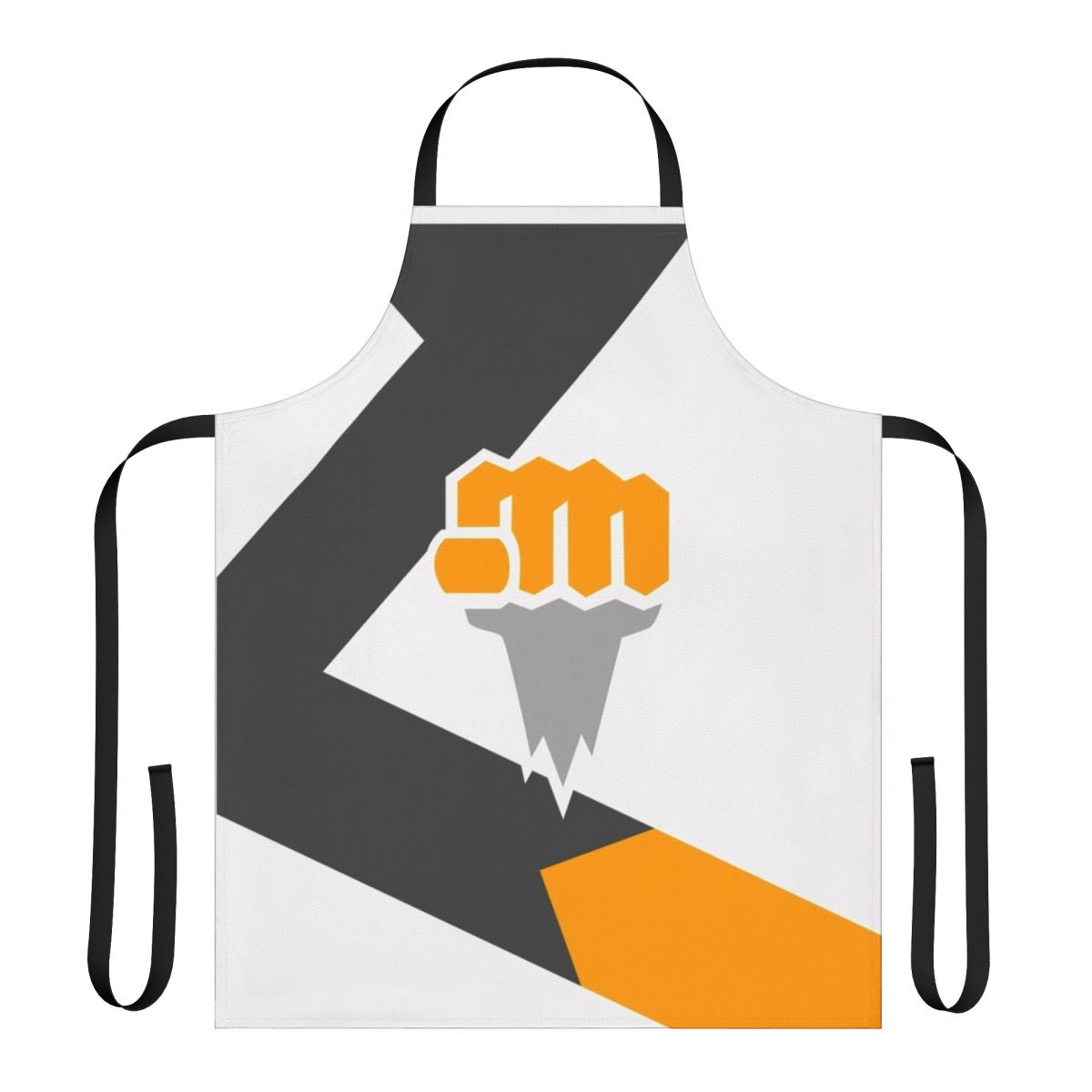 A stylish apron featuring a fighting type Pokemon theme, perfect for fans of the Pokemon video game series.