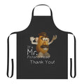 A humorous Mr Potato Head-themed apron featuring political and social commentary
