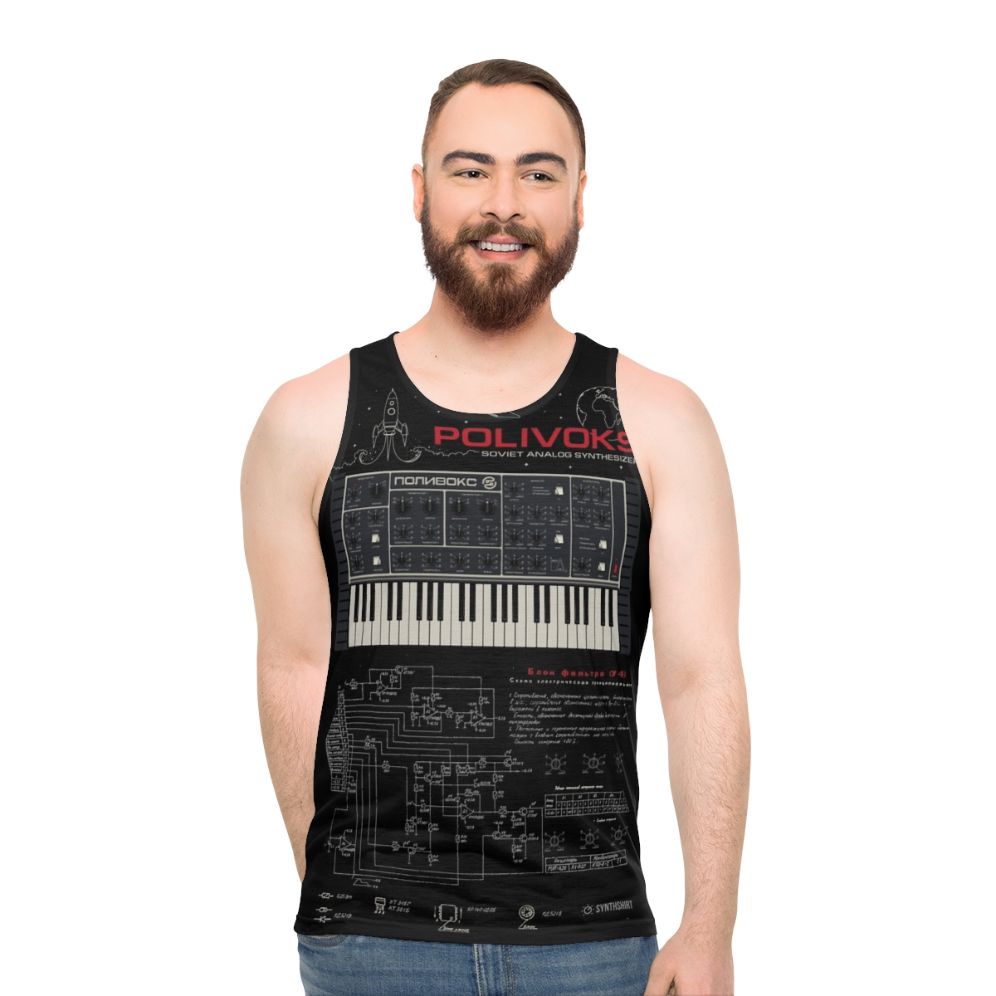 Polivoks Synth Tank Top with Electronic Music Inspired Design