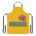 Polvo themed music apron with vinyl record and artist design