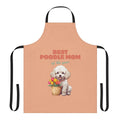 Apron with colorful tulips and text "Best Poodle Mom of the Year"