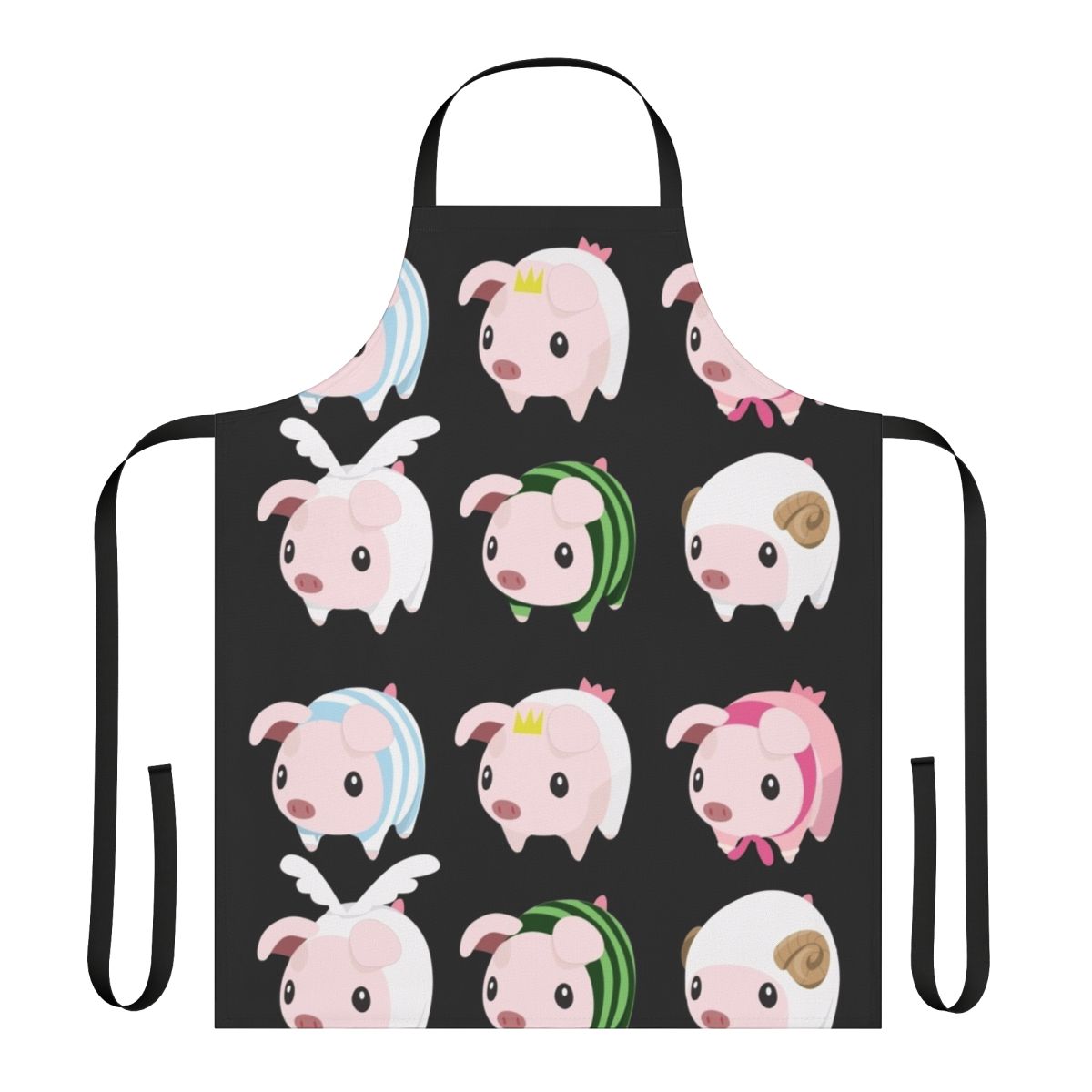 Poogie Piggie monster hunter themed apron with fan art design