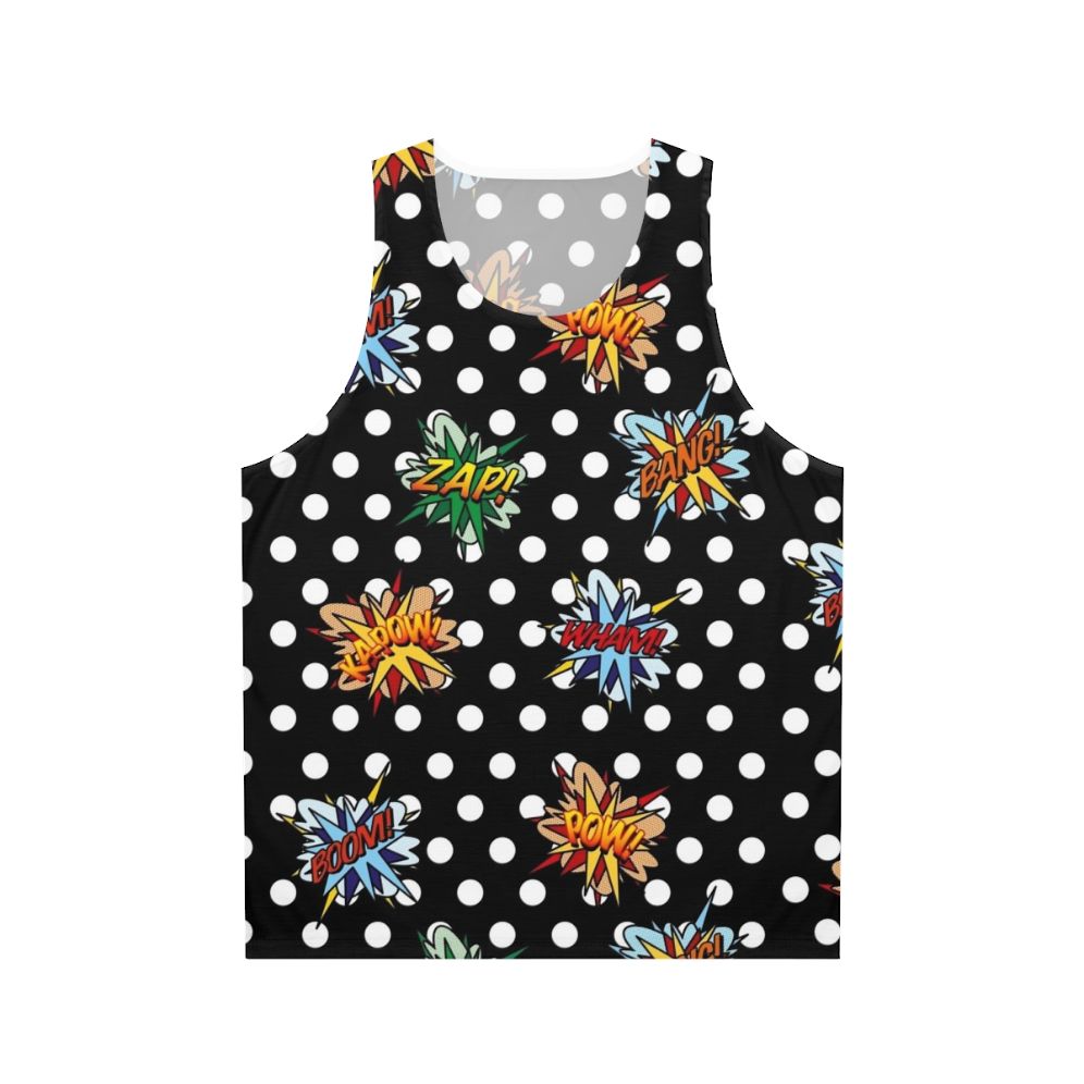 Pop art comic book superhero unisex tank top