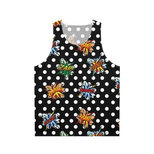Pop art comic book superhero unisex tank top