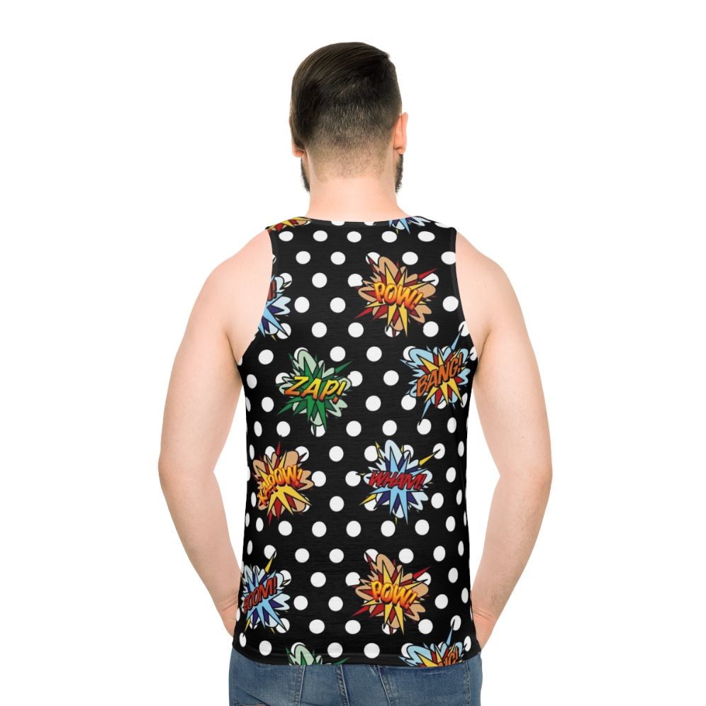 Pop art comic book superhero unisex tank top