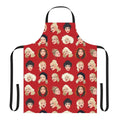 Pop art inspired apron featuring a blonde woman's face, a reference to a famous music diva