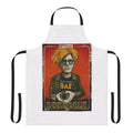 Pop art-inspired apron featuring a graphic design inspired by the iconic works of artist Andy Warhol
