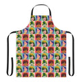 Pop art inspired Monkees checkered pattern apron