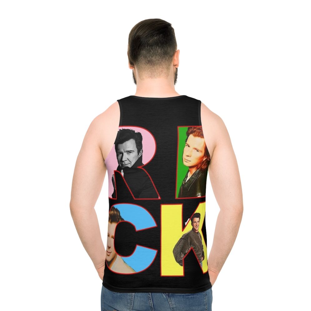 Pop art inspired Rick Astley tank top