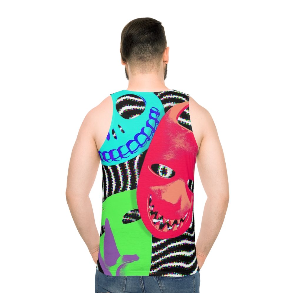 Pop culture unisex tank top featuring "Birds Of A Feather" graphic design