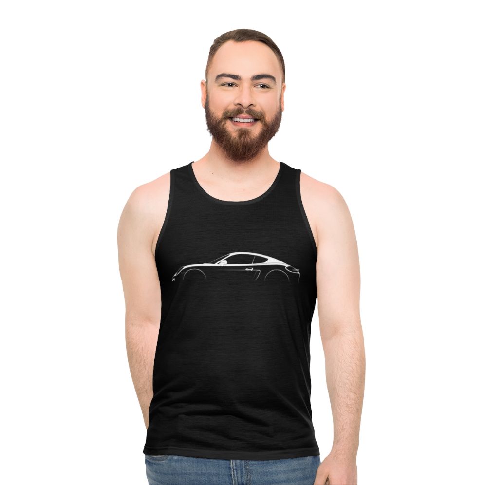 Porsche Cayman 981 Sports Car Silhouette