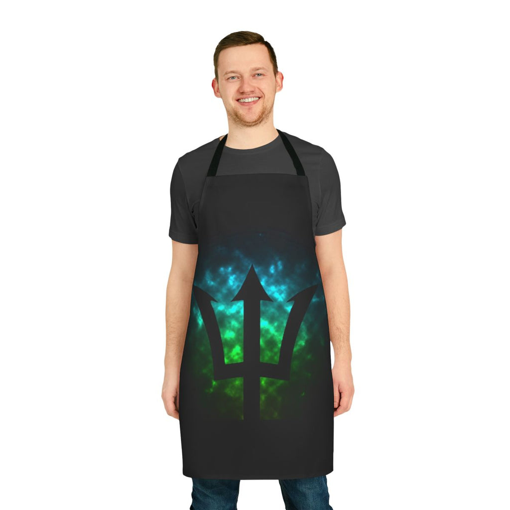 Trident-themed apron with a Poseidon design for Percy Jackson fans