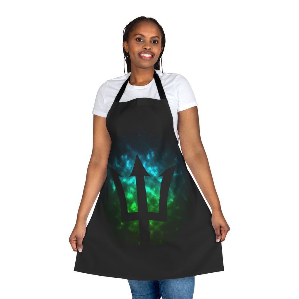 Trident-themed apron with a Poseidon design for Percy Jackson fans