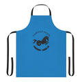 Poseidon-themed apron with trident and waves design