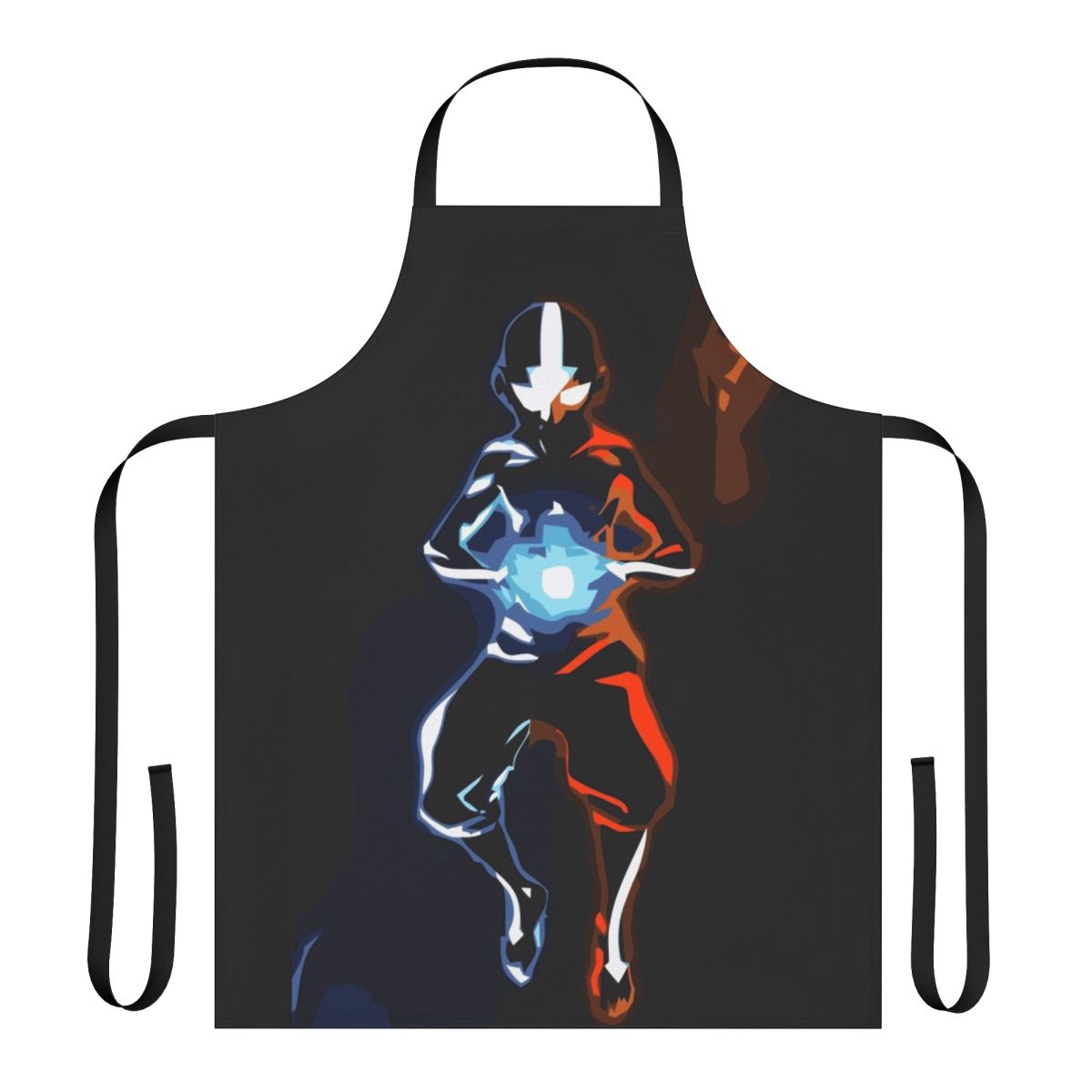 Apron featuring positive and negative chakras design inspired by Avatar: The Last Airbender and The Legend of Korra