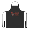 Possessed band-themed apron with gothic and horror band design