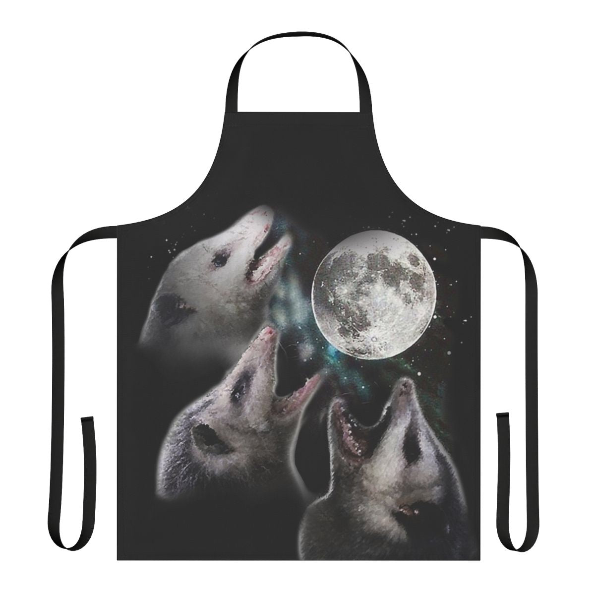 Possum Moon Howling Wolf Apron