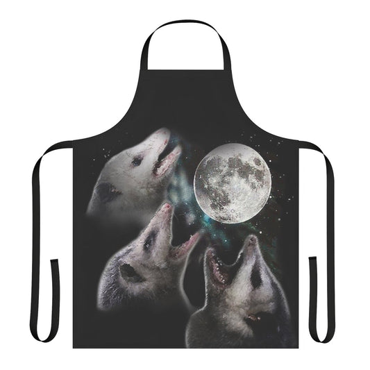 Possum Moon Howling Wolf Apron