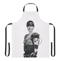 "Stylized post-apocalyptic apron inspired by the character Furiosa from the movie Mad Max: Fury Road"
