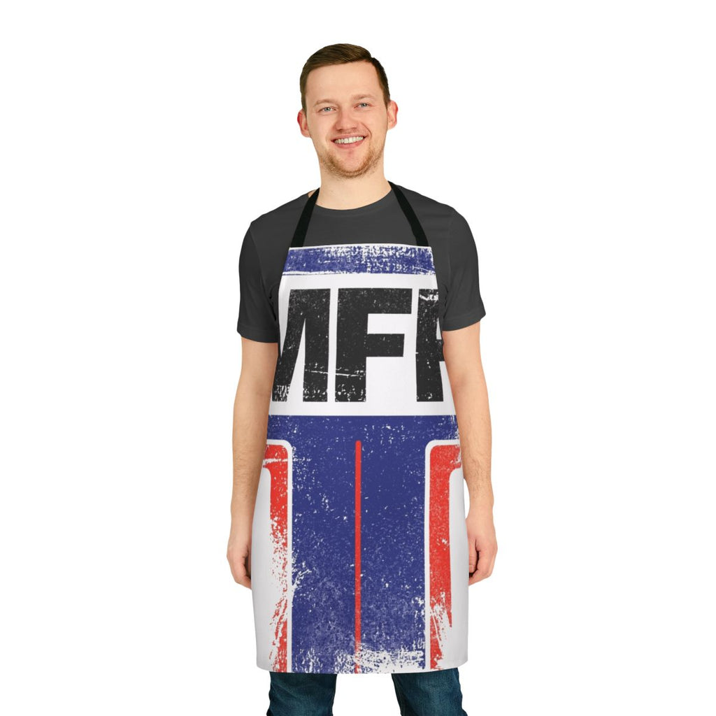 Post-apocalyptic style apron inspired by the Mad Max movie series