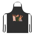 An apron featuring a design inspired by the Pouges from the TV series Outer Banks 2.