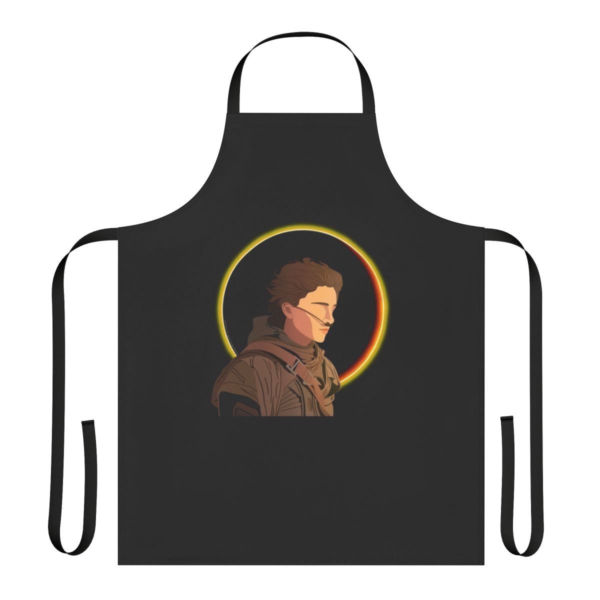 Poul Atreides inspired apron featuring desert planet motifs