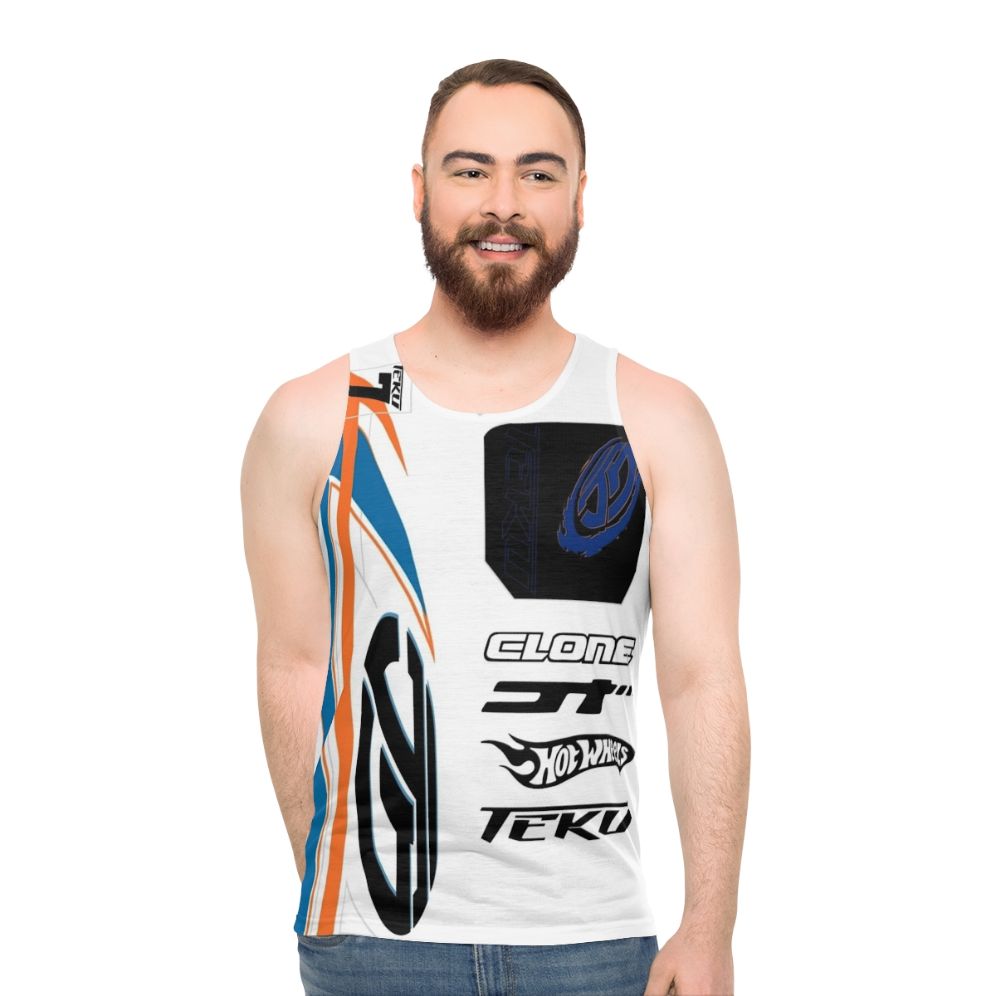 Power Rage Unisex Tank Top with Acceleracers and Hot Wheels Graphics
